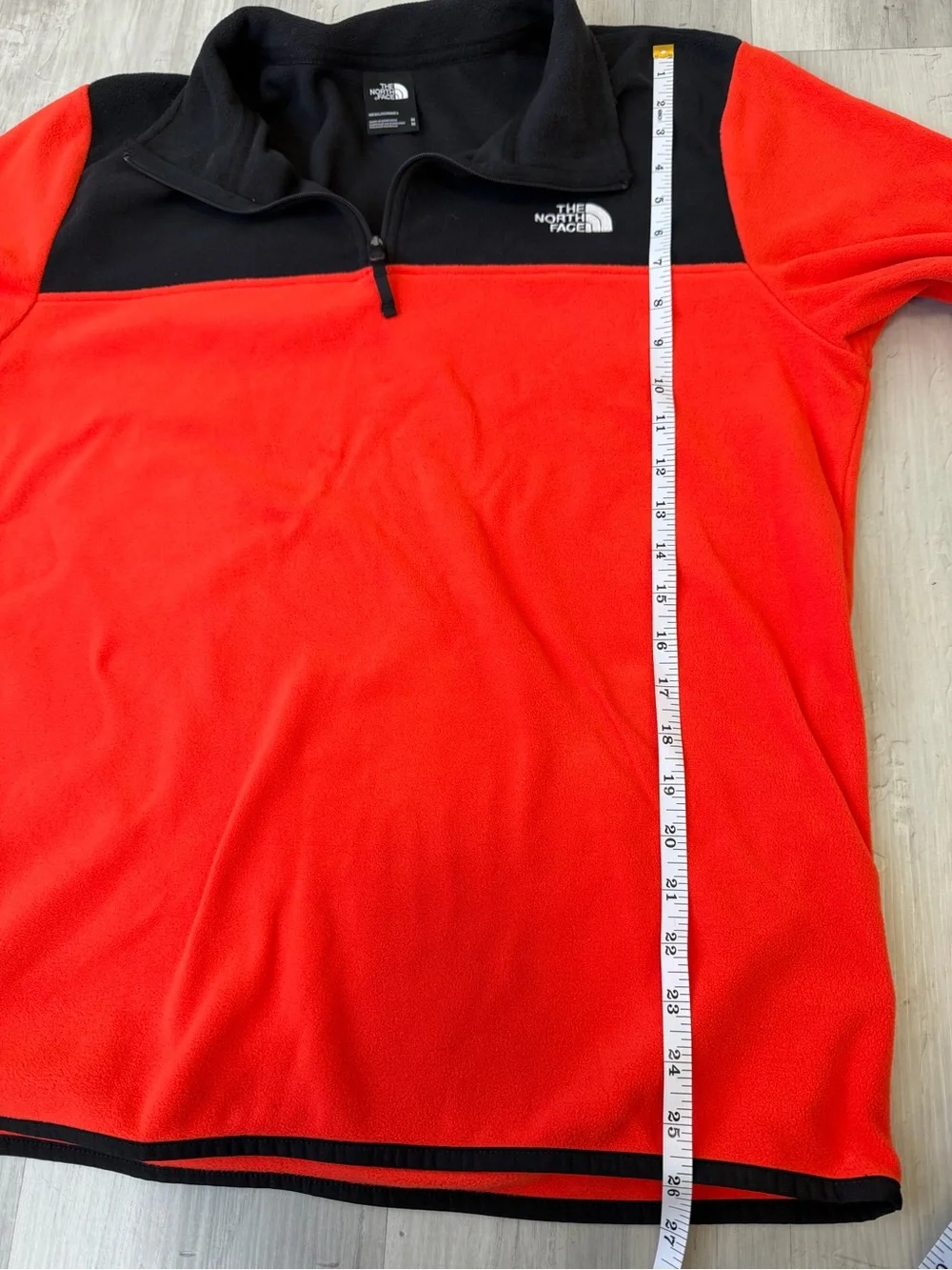 The North Face Orange & Black 1/4 Zip Fleece Pullover